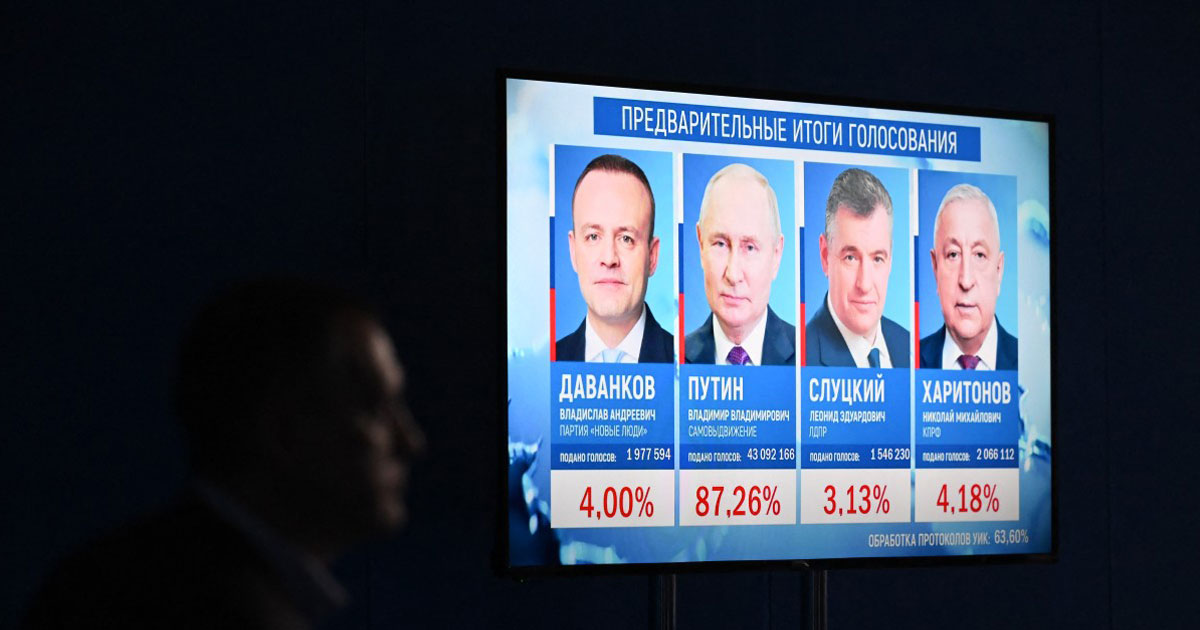 Russie : Poutine triomphalement réélu après une présidentielle sur mesure