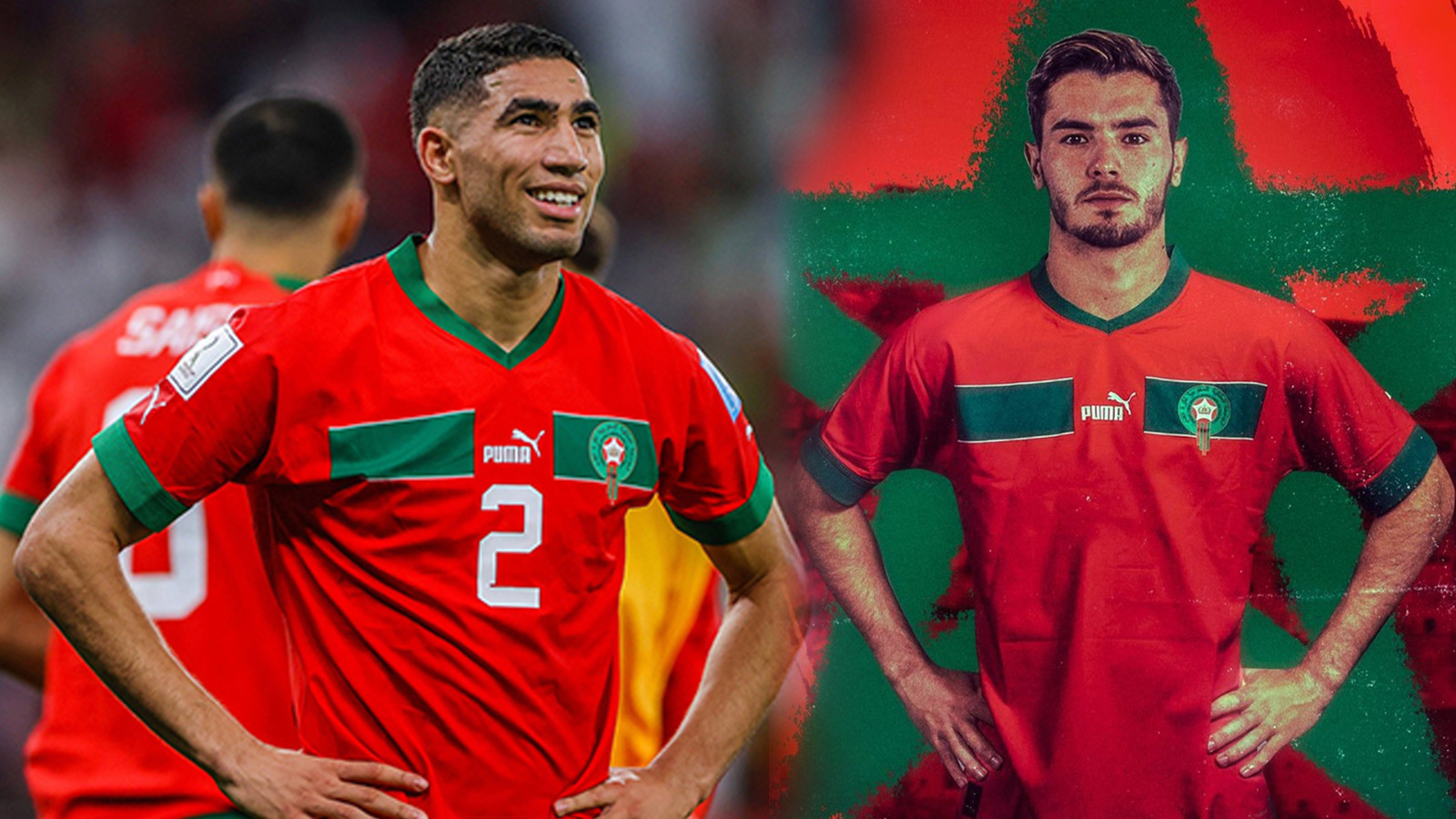 Achraf Hakimi et son compatriote, Brahim Diaz.