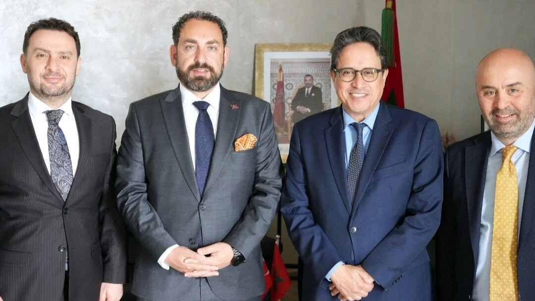 Abdellatif Bardach en compagnie d'une délégation turque conduite par l’ambassadeur de la Turquie au Maroc, Mustafa Ilker Kiliç.