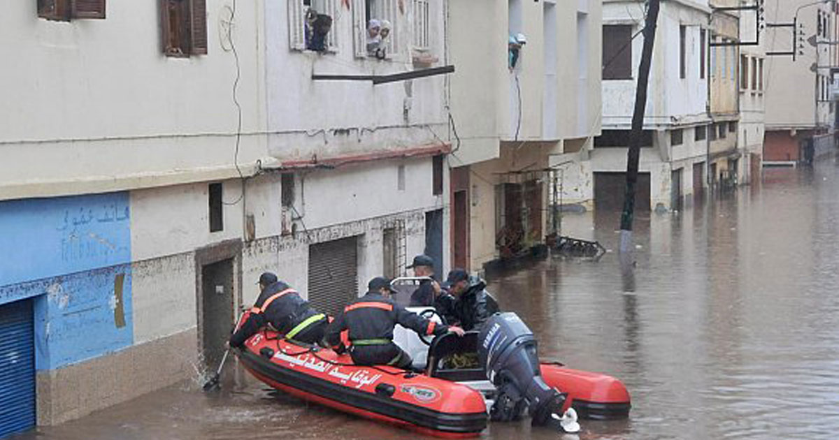 Inondations à Tanger, Tétouan et Larache, la protection civile à la rescousse des sinistrés