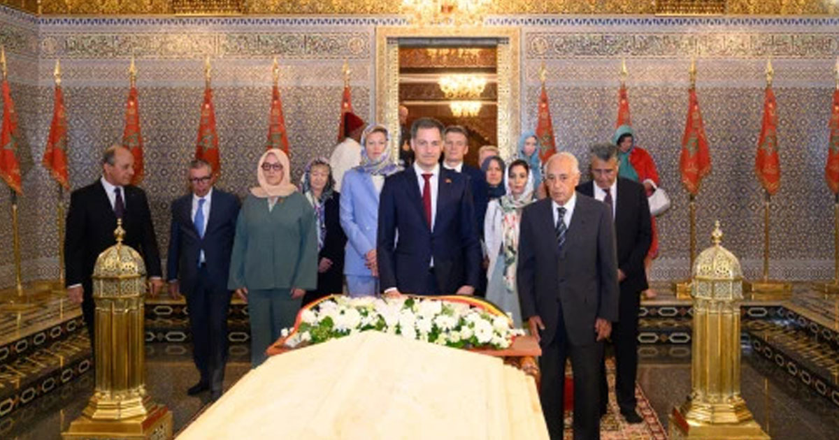 Le Premier ministre belge Alexander De Croo visite le Mausolée Mohammed V