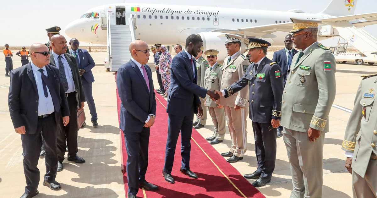 Le président sénégalais Bassirou Diomaye Faye en Mauritanie, sa première visite à l'étranger