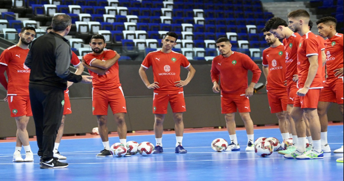 Hicham Dguig et ses Lions de l'Atlas lors de la séance d'entrainement de dimanche dernier.