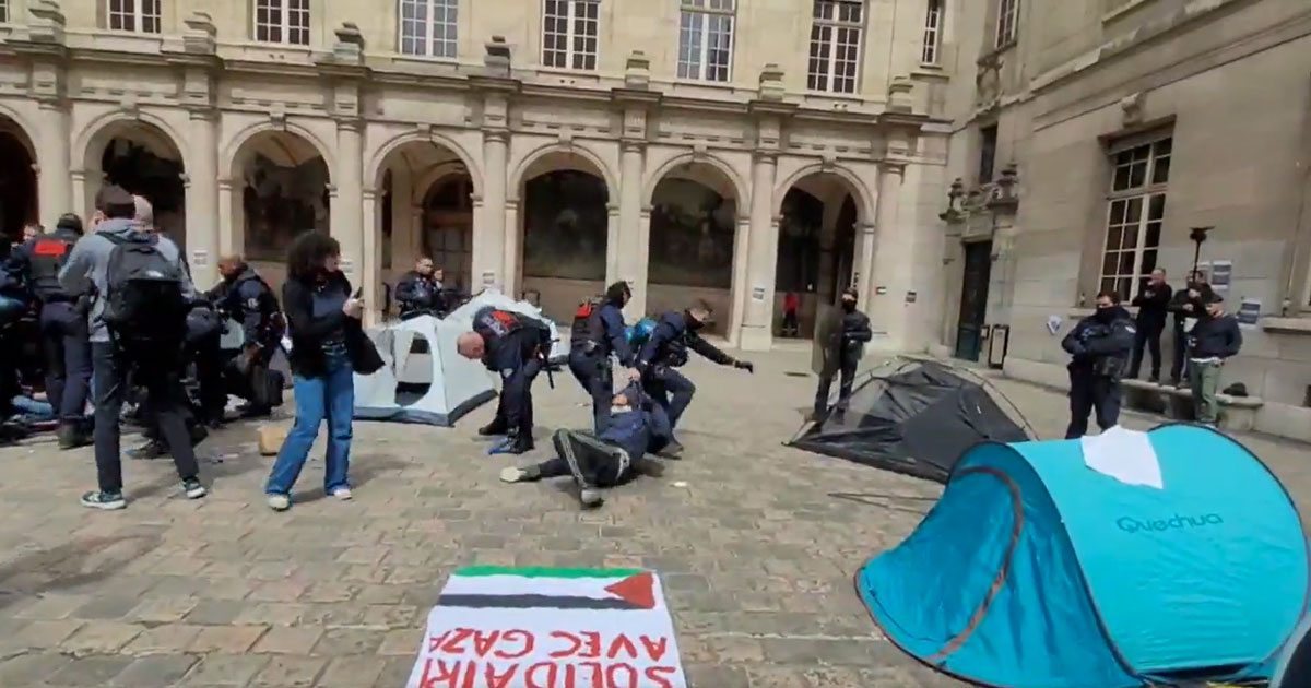 La police intervient à la Sorbonne pour déloger des militants pro-palestiniens 