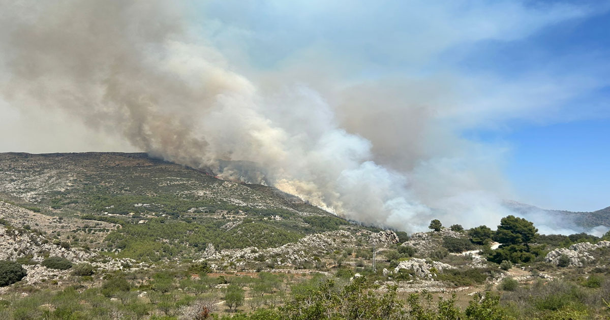 Un incendie dans l'est de l'Espagne attisé par des températures anormalement élevées