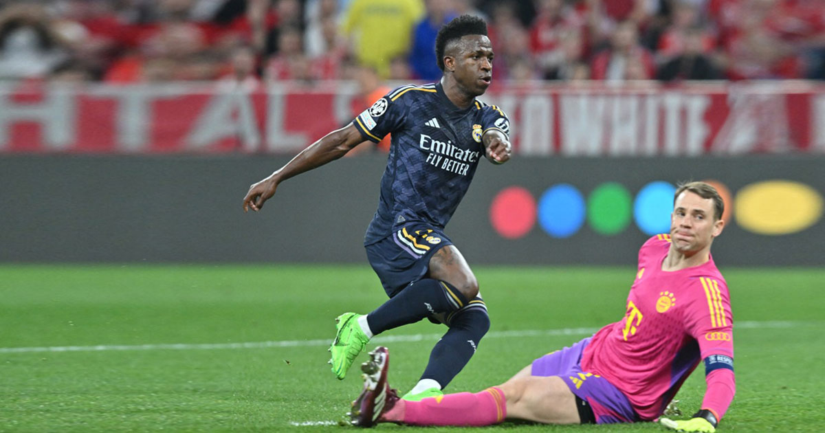 Vidéos. C1: Vinicius arrache le match nul pour le Real contre le Bayern en demi-finale aller