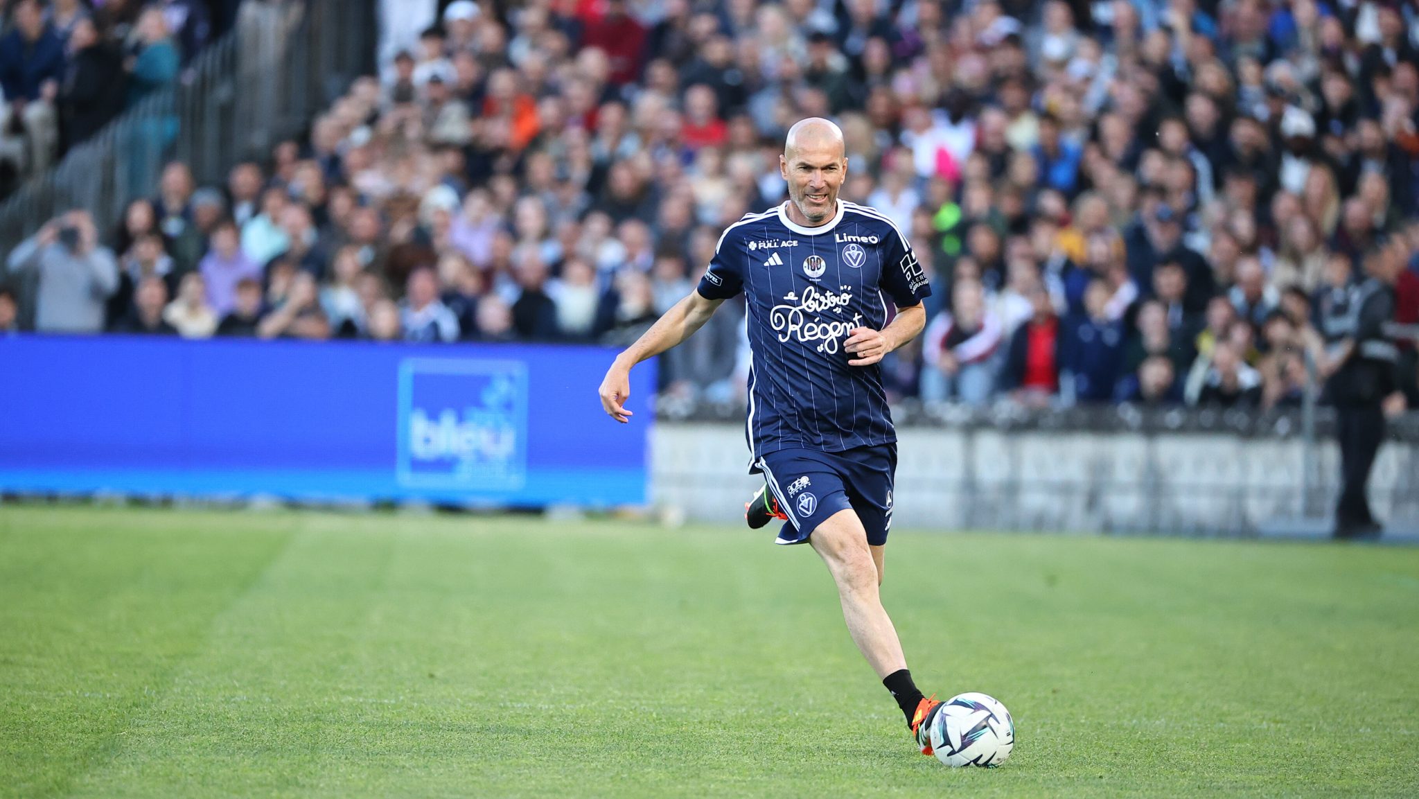 Zinédine Zidane lors d'un match de Gala ce mardi 14 mai 2024.