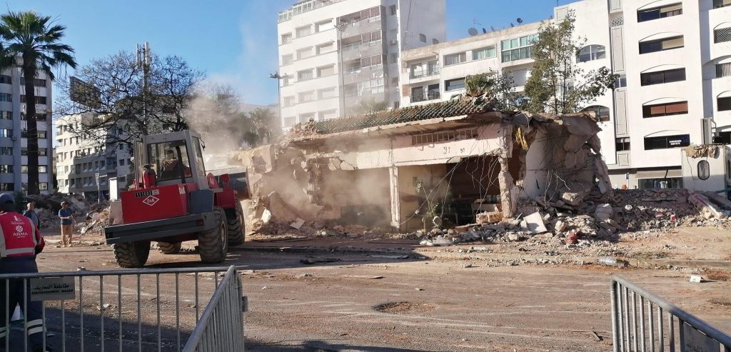 démolition du marché des fleurs maarif