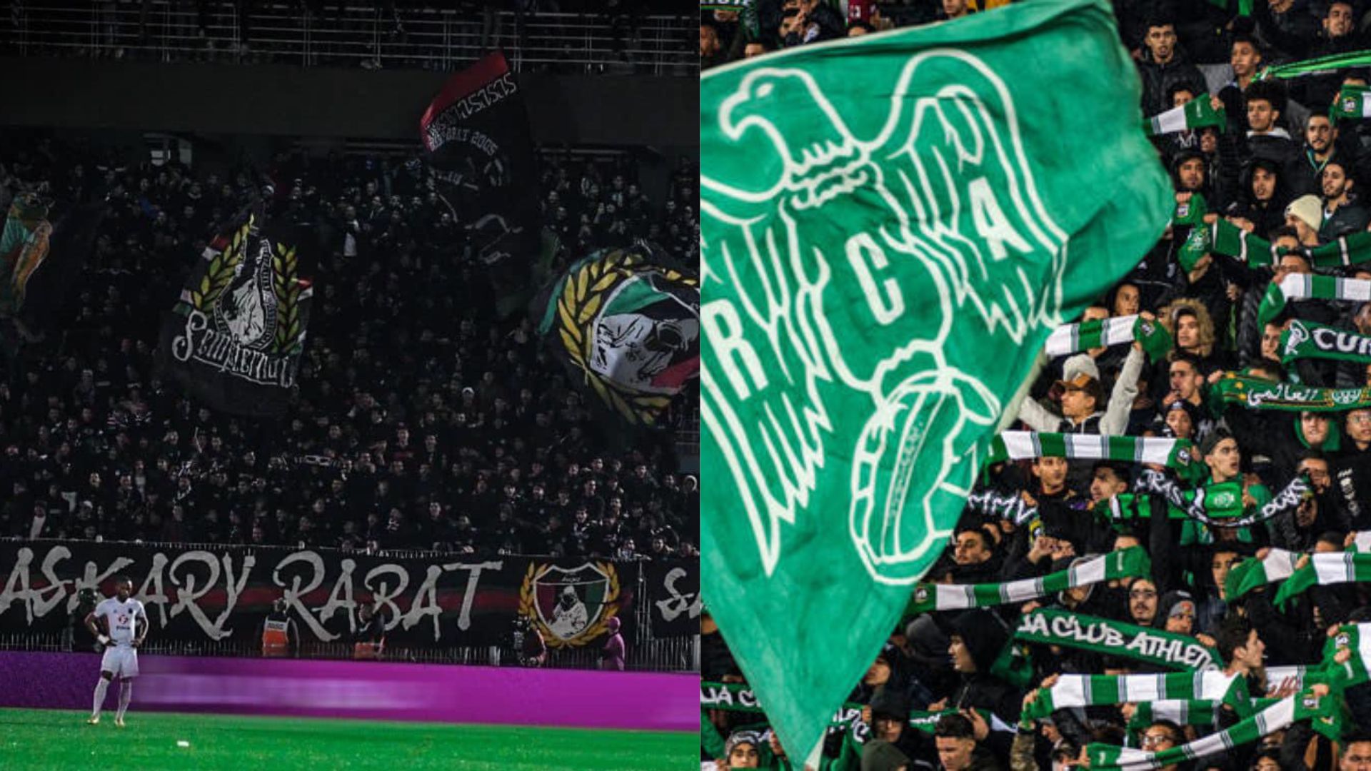 Les supporters de l'AS FAR et ceux du Raja.