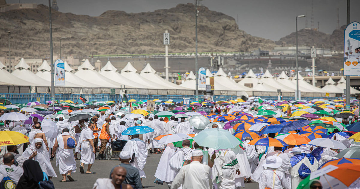 Les fidèles à Mina avant le moment fort du Hajj