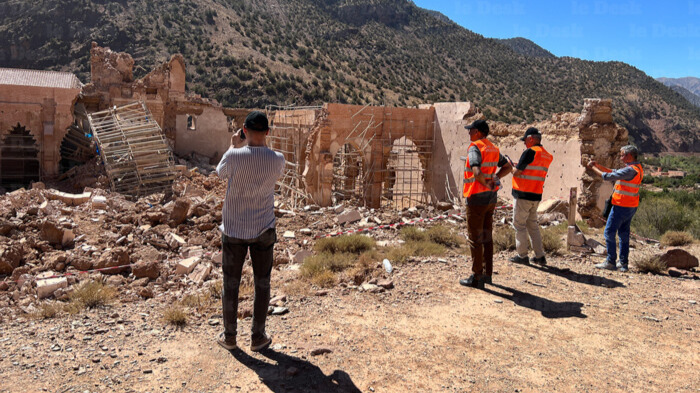 Reconstruction post-séisme.