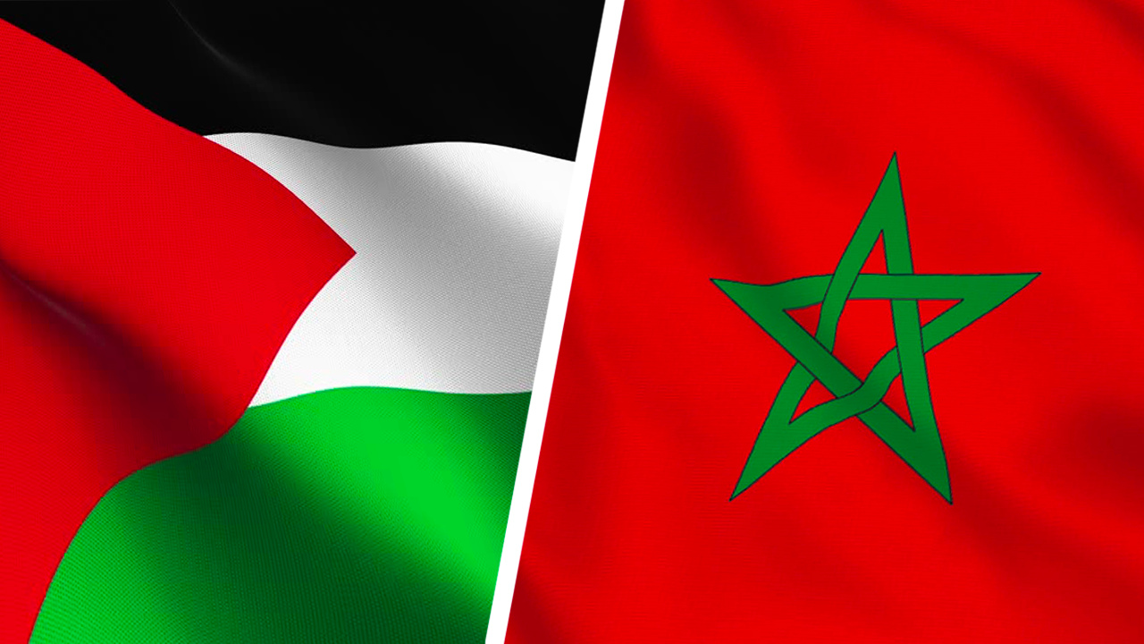 drapeaux maroc palestine