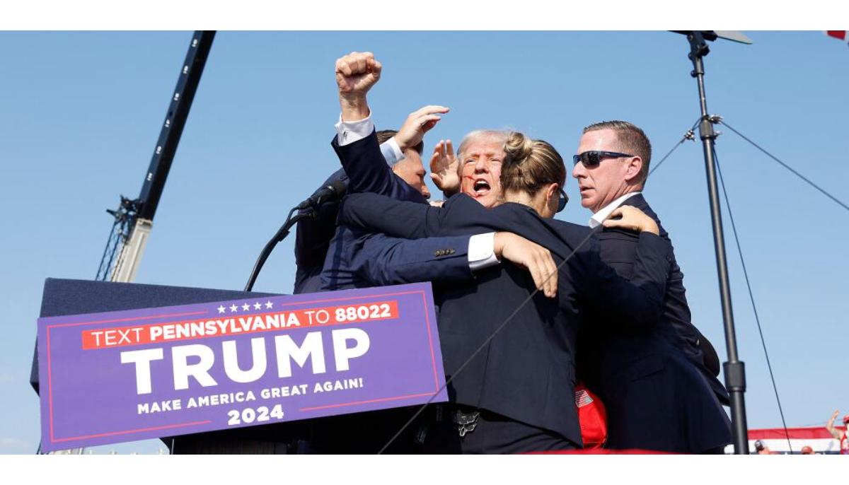 Donald Trump a été blessé à l'oreille. Photo AFP/Anna Moneymaker
