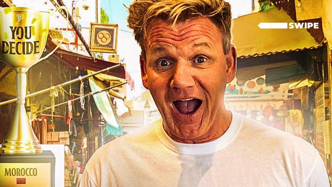 Gordon Ramsay annonçant la victoire de la gastronomie marocaine.