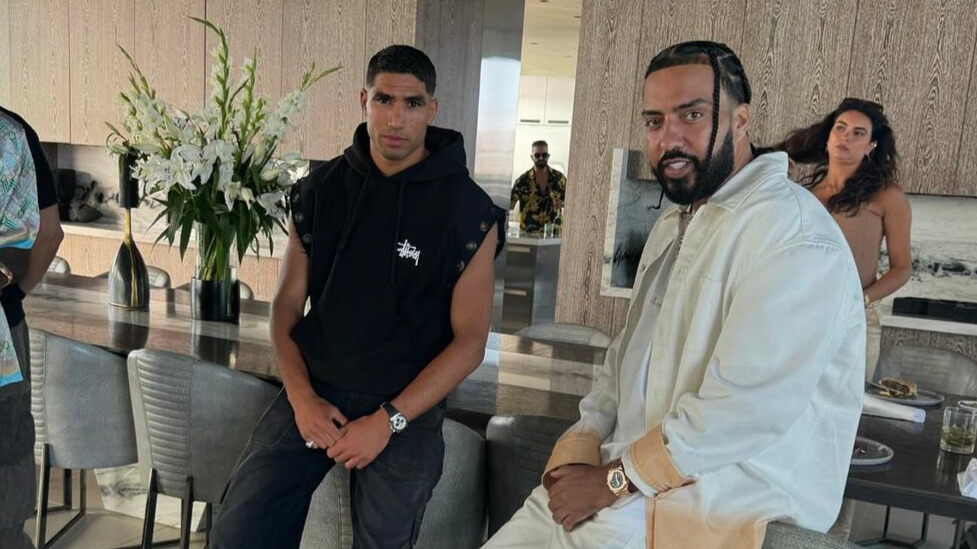 Achraf Hakimi en compagnie de French Montana.