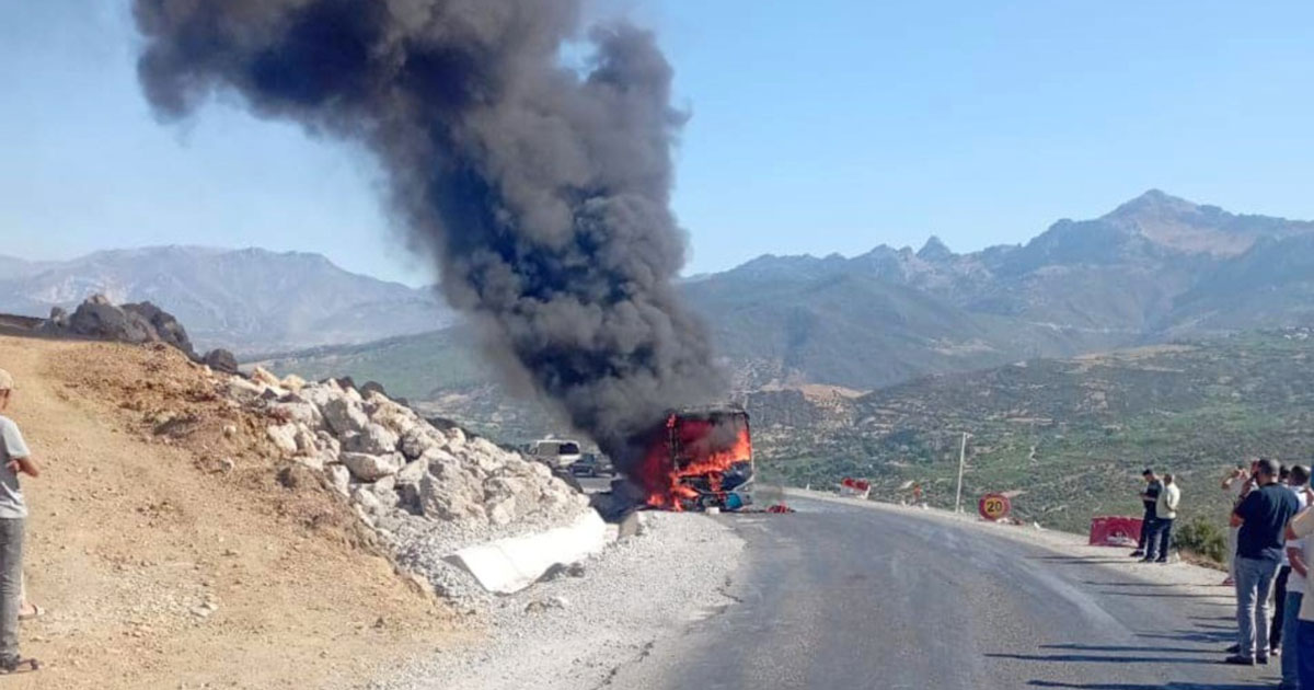 Incendie dans un bus de voyageurs sur la route entre Tétouan et Chefchaouen