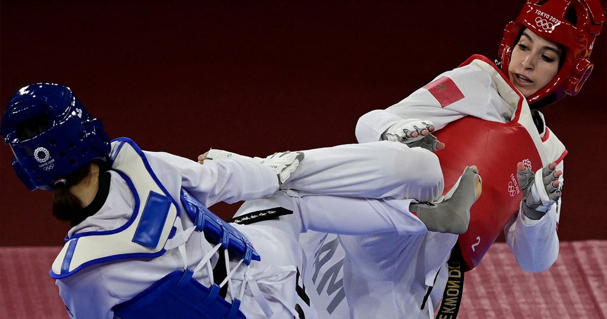 jo 2024 taekwondo oumaima el bouchti file en 8es de finale
