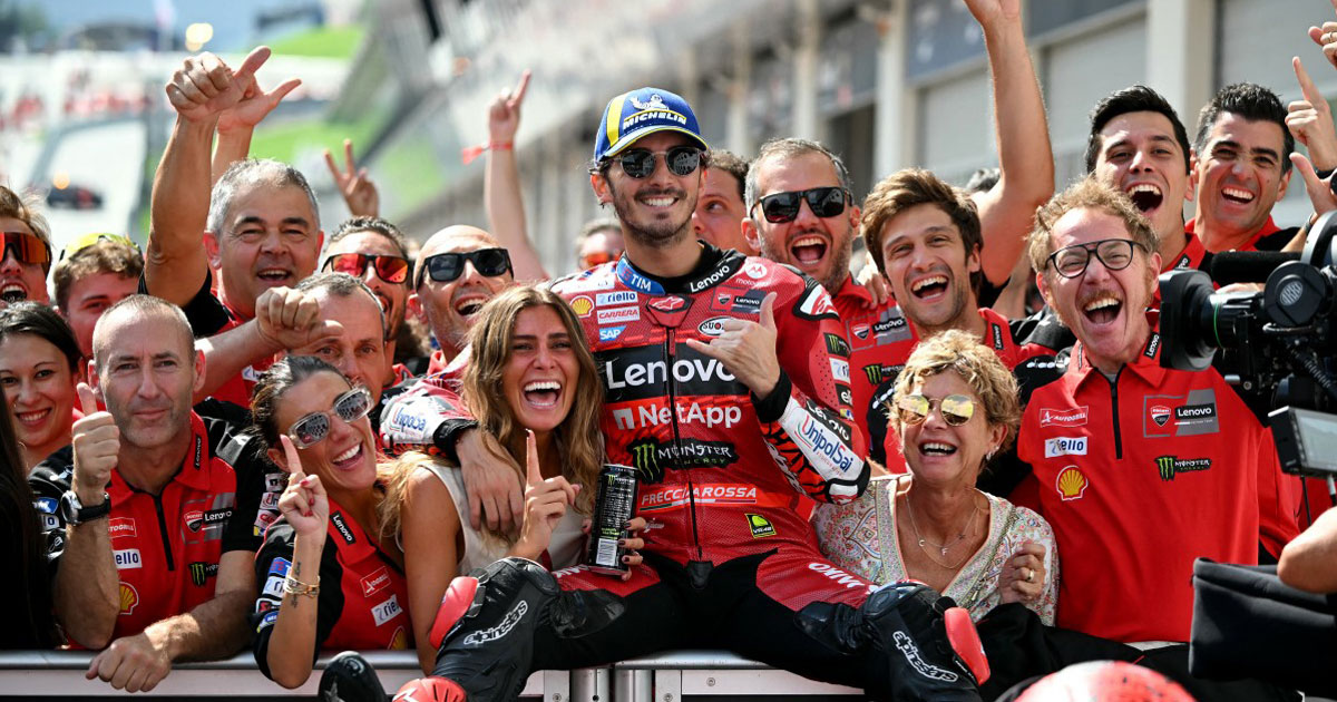 MotoGP: Bagnaia remporte le Grand Prix d'Autriche devant Martin