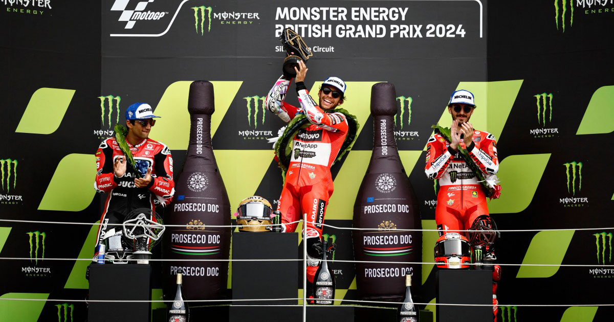 MotoGP: Enea Bastianini s'impose en Grande-Bretagne, Jorge Martin reprend la tête du championnat