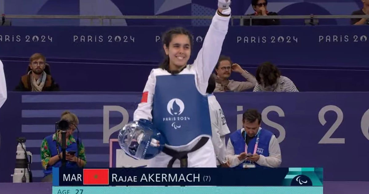 Paralympiques 2024: la para-taekwondoïste Rajae Akermach décroche la médaille de bronze