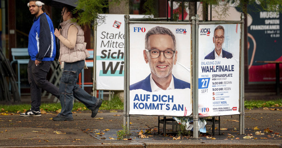 Législatives en Autriche: l'extrême droite arrive en tête des projections