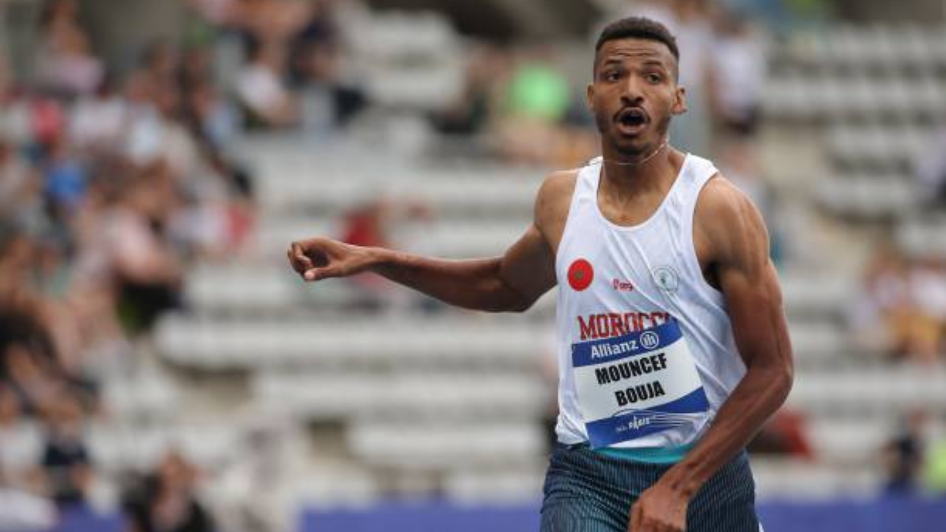 Le Marocain Mouncef Bouja en finale du 400m
