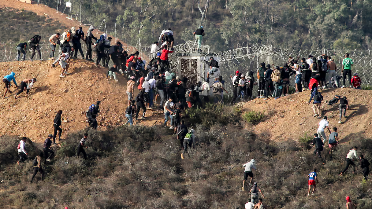 assaut de migrants sebta