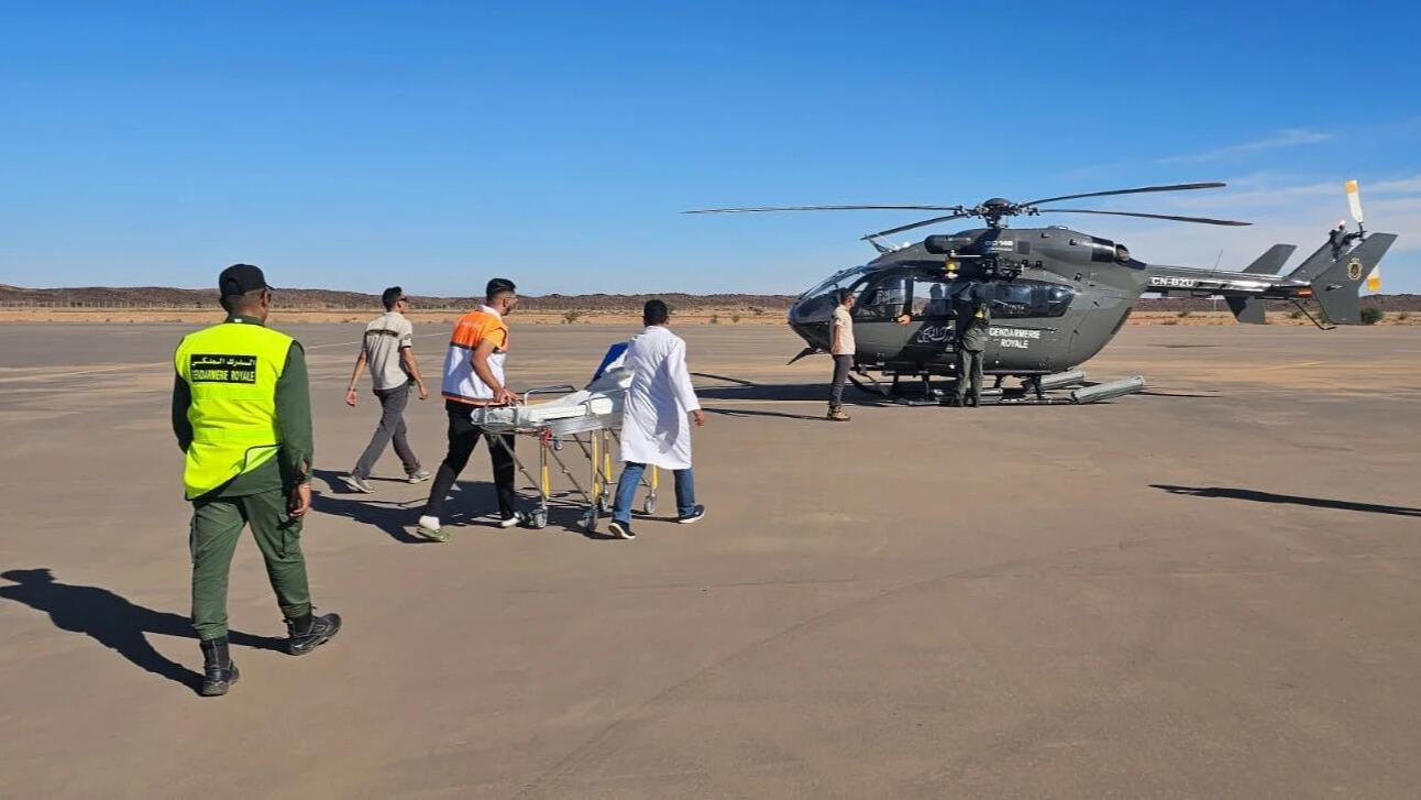 hélicoptère tata evacuation