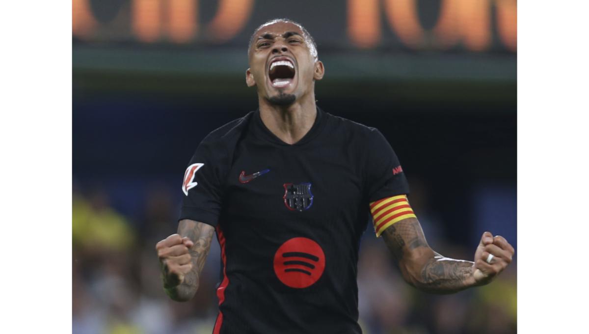 raphinha jubile apres son goal