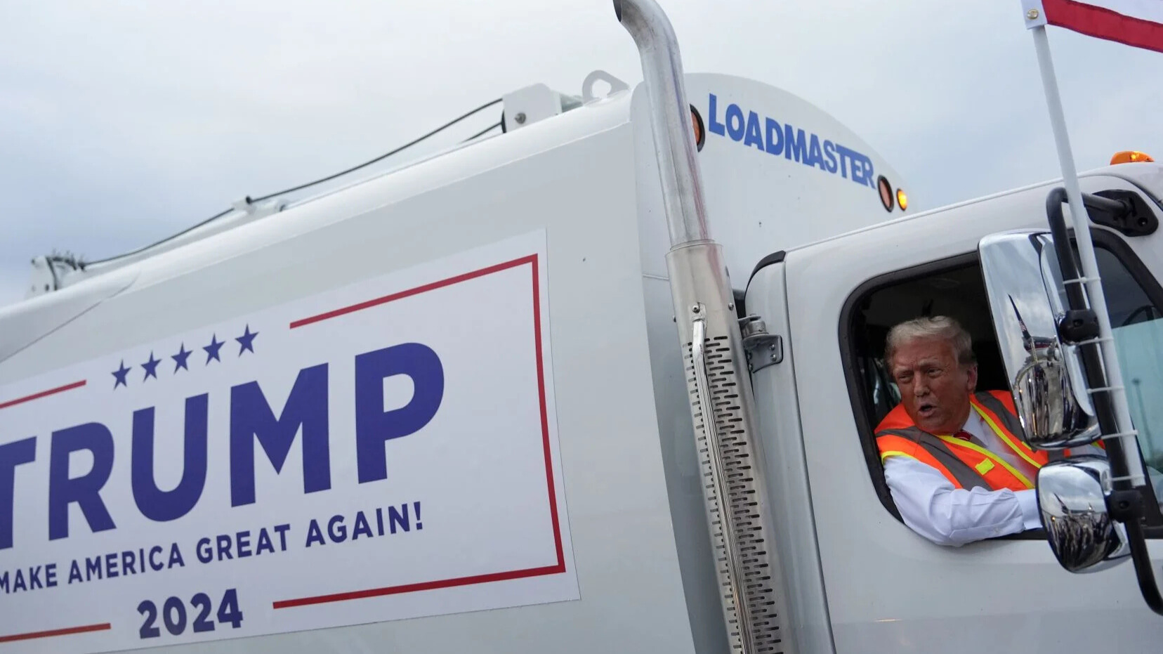 Donald Trump à bord de son camion