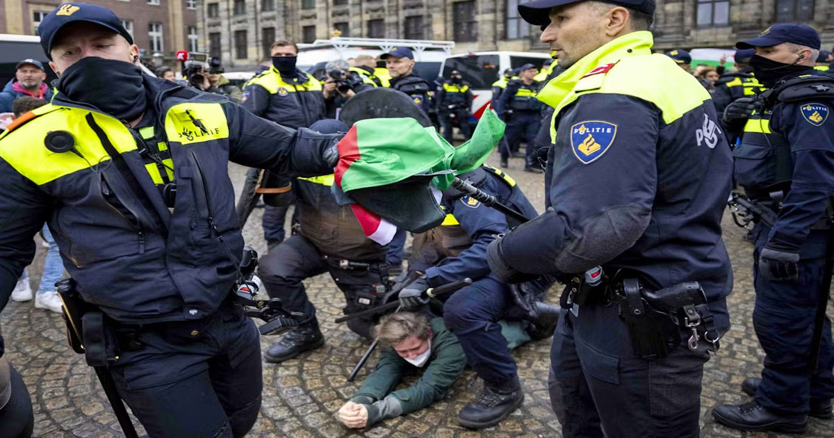 La police néerlandaise arrête des manifestants pro-palestiniens à Amsterdam