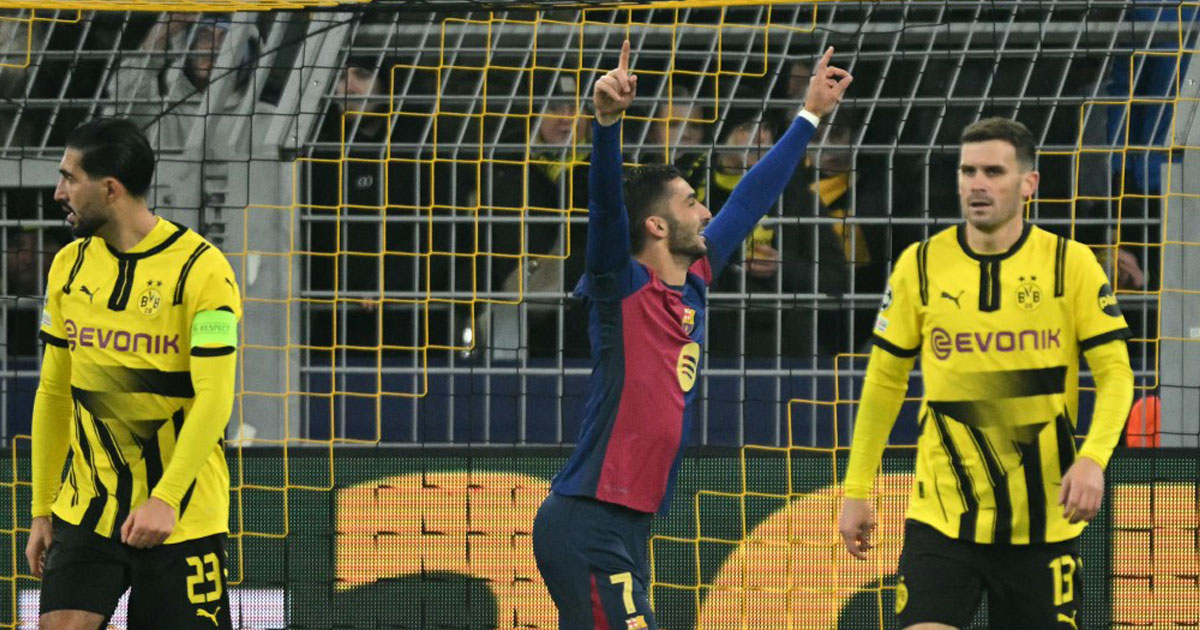 C1: le FC Barcelone s'impose à Dortmund (3-2) et grimpe à la 2e place