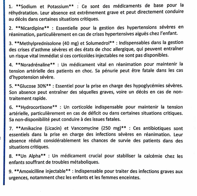 liste des médicaments ped