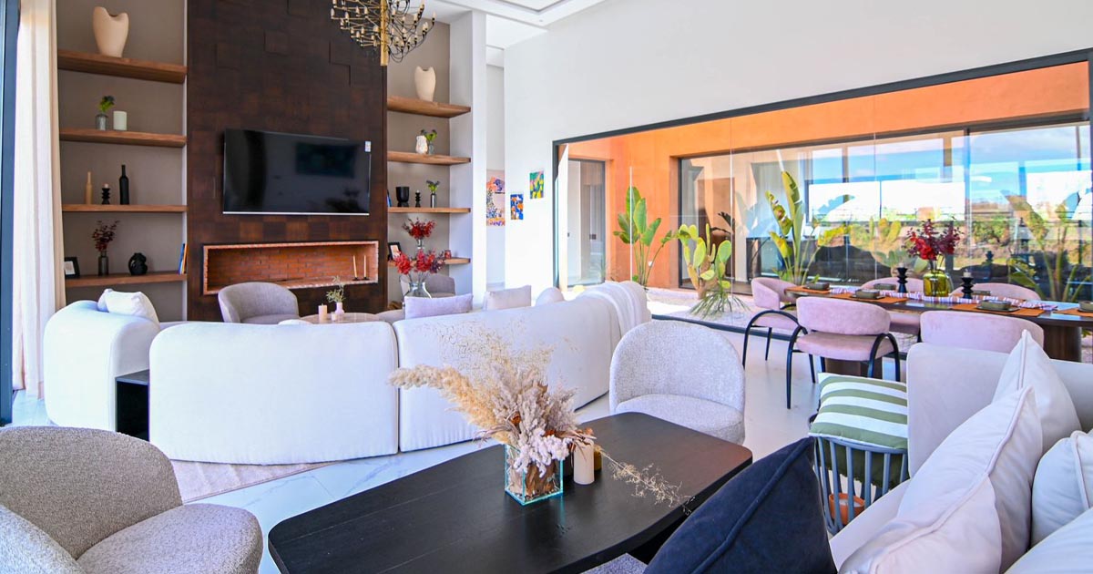 luxury villa à marrakech salon