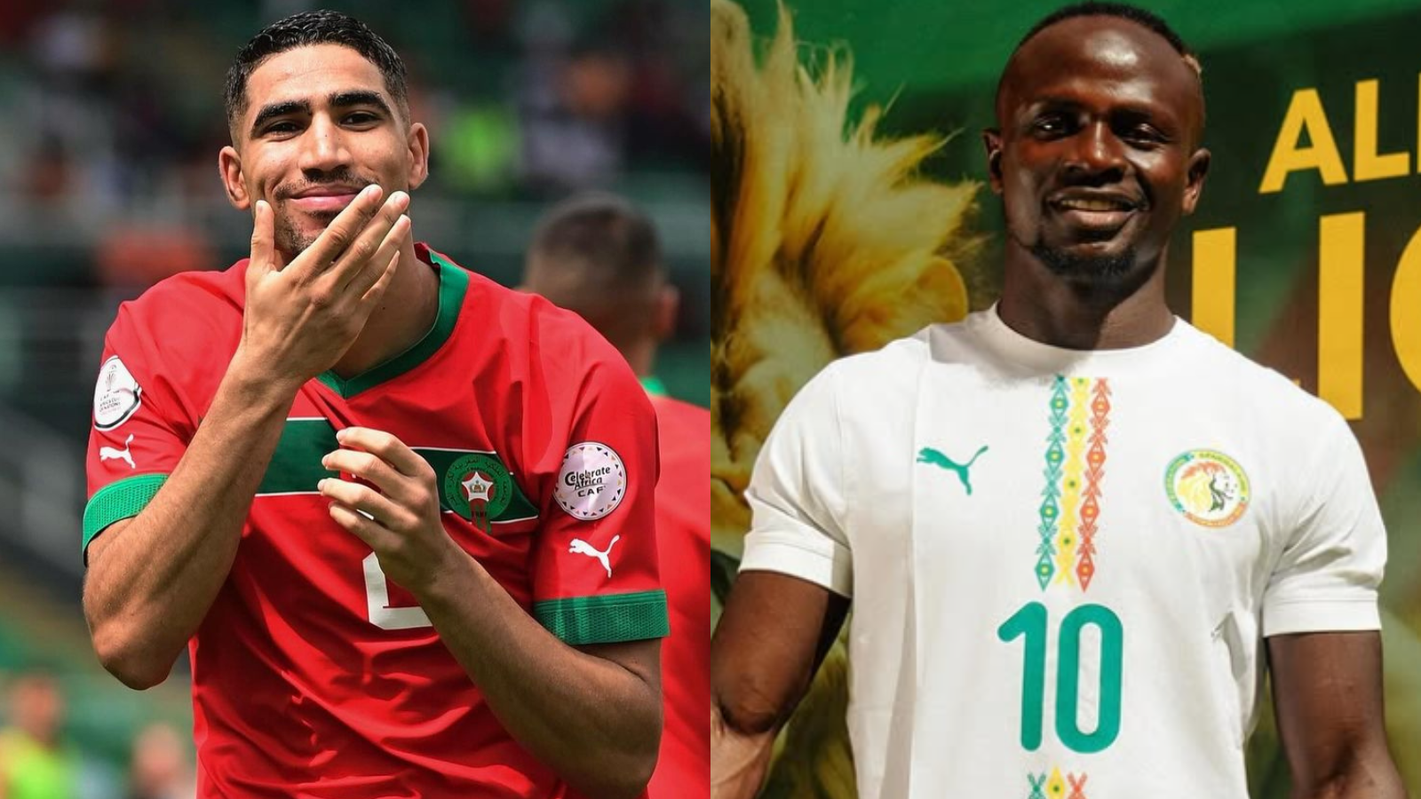 Achraf Hakimi et Sadio Mané