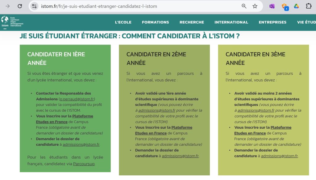 Comment candidater à l'ISTOM