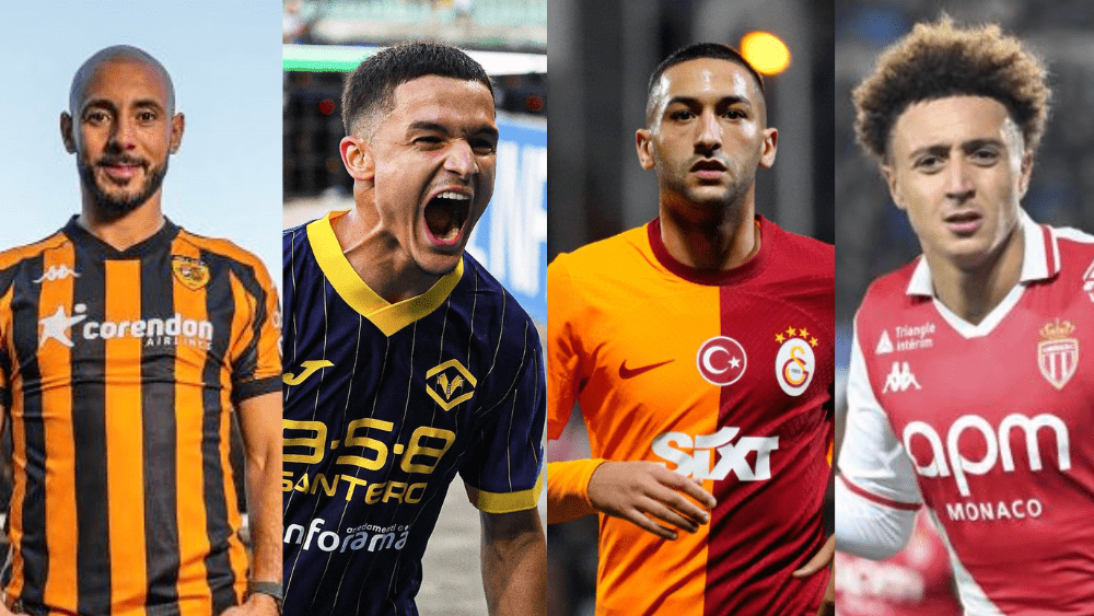 Nordin Amrabat, Reda Belahyane, Hakim Ziyech et Eliesse Ben Seghir