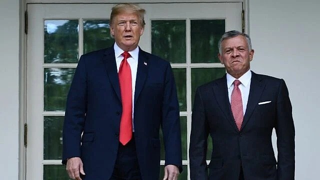 Le roi Abdallah II de Jordanie et le président américain Donald Trump à la Maison Blanche