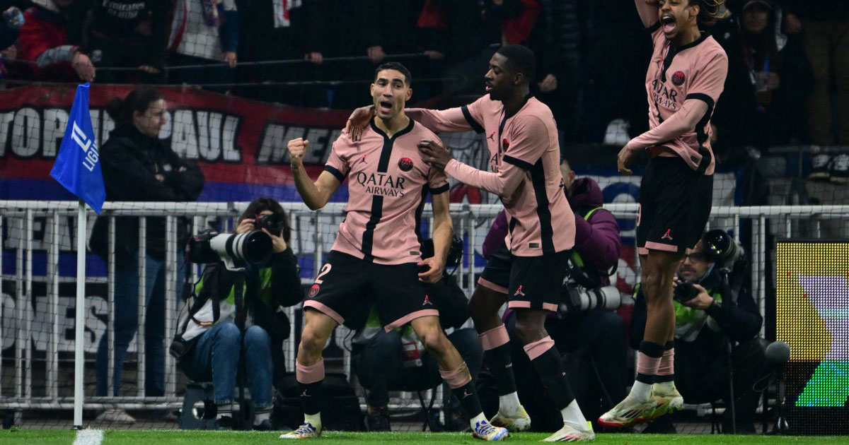 doublé d'achraf hakimi pour la victoire du psg à lyon (2 3)