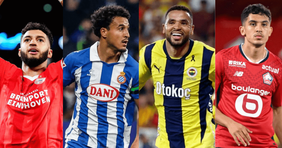 Ismael Saibari, Omar El Hilali, Youssef En-Nesyri et Osame Sahraoui