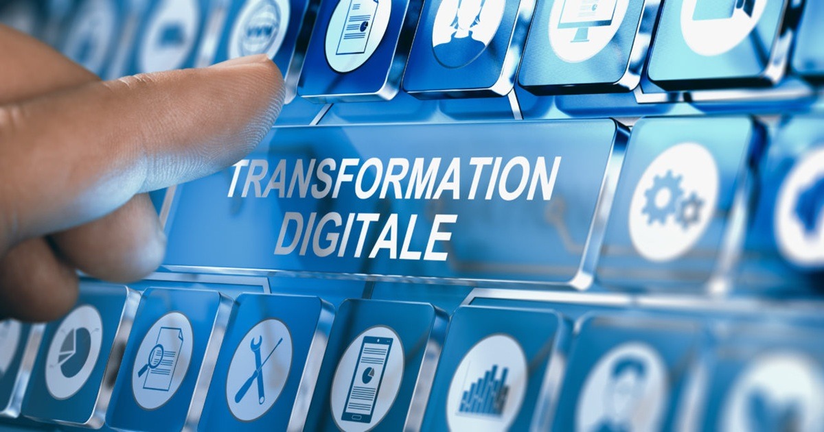 image conceptuelle de transformation digitale