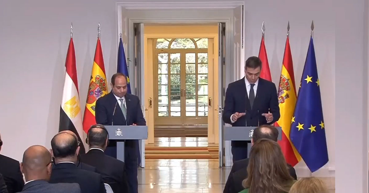 Espagne-Égypte : Sissi et Sánchez rejettent fermement tout déplacement forcé des Palestiniens