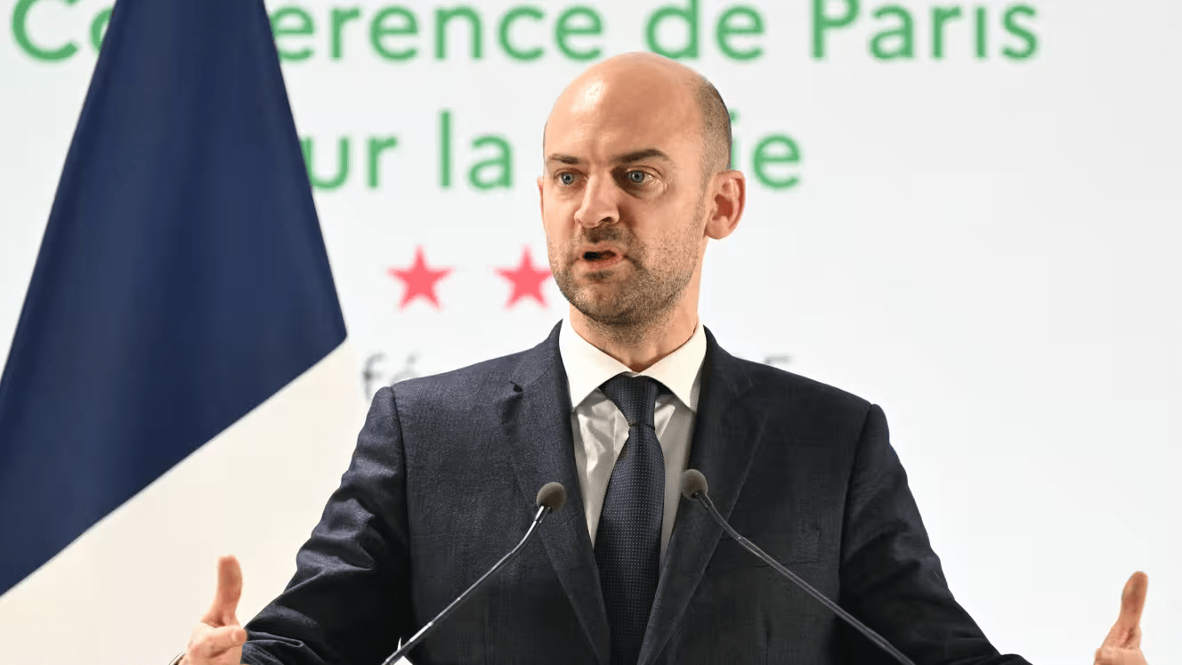 le ministre des affaires étrangères jean noël barrot donne une conférence de presse à paris, le 13 février 2025. (bertrand guay afp)
