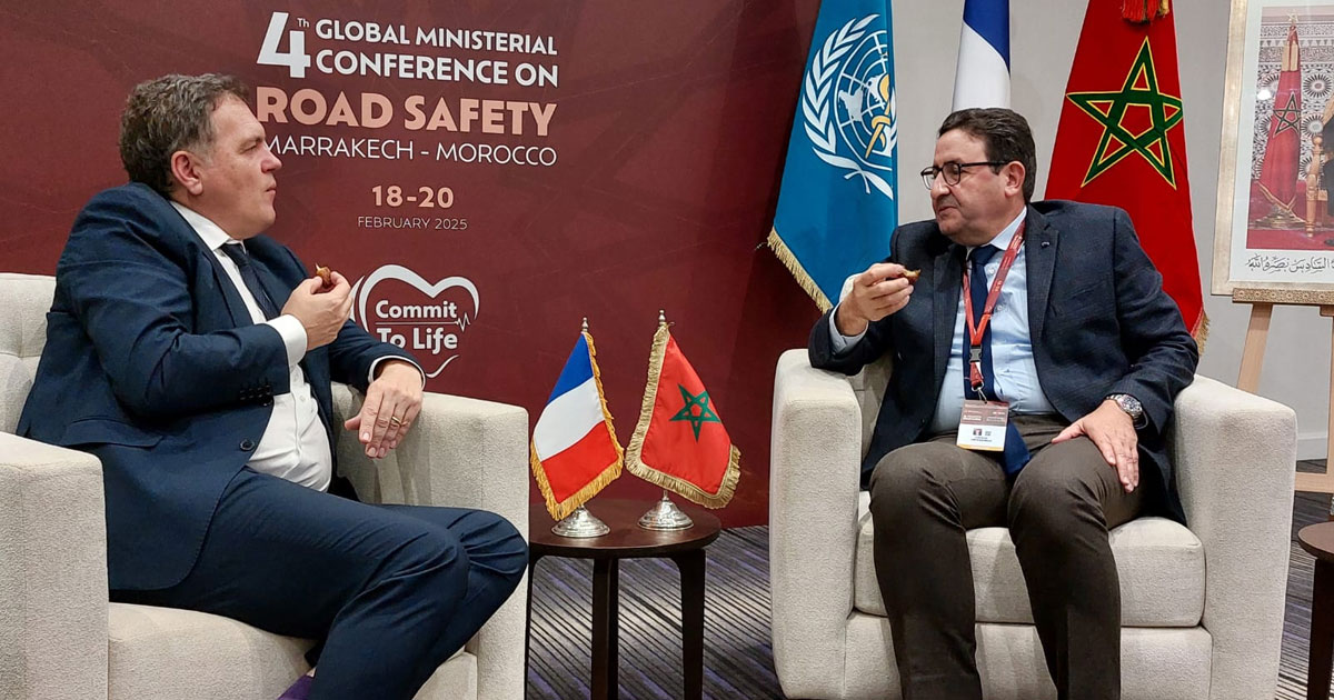 Kayouh s'entretient avec son homologue français des moyens de promouvoir la coopération bilatérale dans le domaine du transport