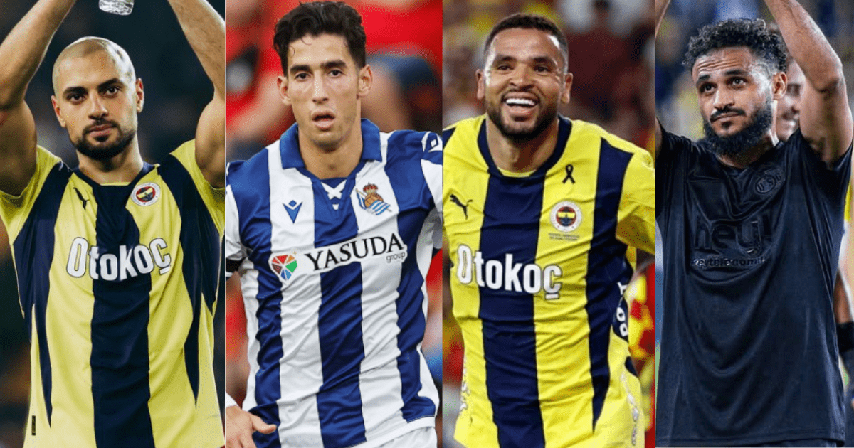 Sofyan Amrabat, Nayef Aguerd, Youssef En-Nesyri et Sofiane Boufal