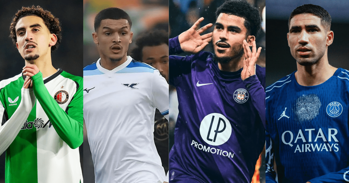 Oussama Targhalline, Reda Belahyane, Zakaria Aboukhlal et Achraf Hakimi