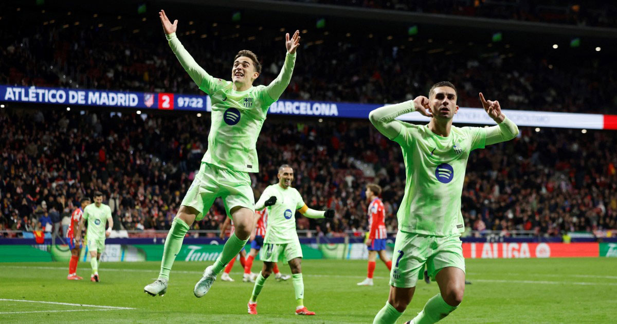 Barcelone réalise une remontée spectaculaire en battant l'Atlético 4-2 en Liga (vidéos)