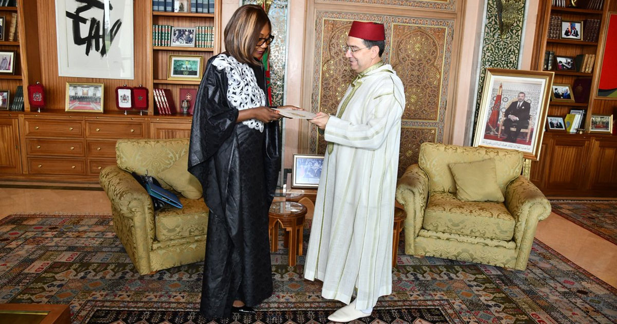Bourita reçoit la ministre centrafricaine des AE, porteuse d'un message écrit à Sa Majesté le Roi du Président de la République