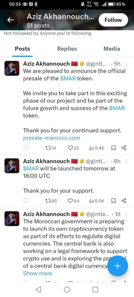 faux compte aziz akhannouch