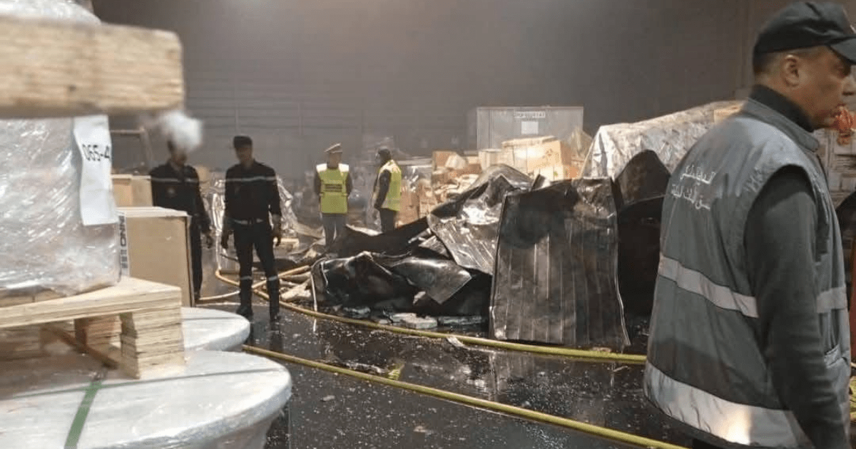 incendie aéroport mohammed v